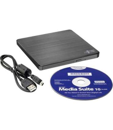 H.L Data Storage Ultra Slim Portable DVD-Writer GP60NB60 Interface USB 2.0 DVD±R/RW CD read speed 24 x CD