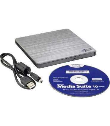 H.L Data Storage Ultra Slim Portable DVD-Writer GP60NS60 Interface USB 2.0 DVD±R/RW CD read speed 24 x CD