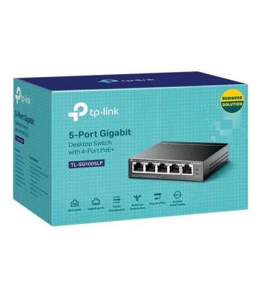 TP-LINK Switch TL-SG1005LP Unmanaged Desktop PoE+ ports quantity 4 Power supply type External