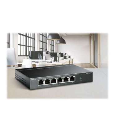 TP-LINK Switch TL-SF1006P Unmanaged Desktop 10/100 Mbps (RJ-45) ports quantity 6 PoE+ ports quantity 4 |
