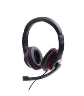 Gembird Stereo headset MHS-03-BKRD On-Ear Built-in microphone 3.5 mm
