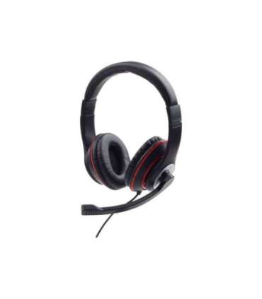 Gembird Stereo headset MHS-03-BKRD On-Ear Built-in microphone 3.5 mm
