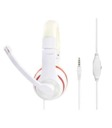 Gembird Stereo Headset MHS 03 WTRD 3.5 mm White with Red Ring Headset