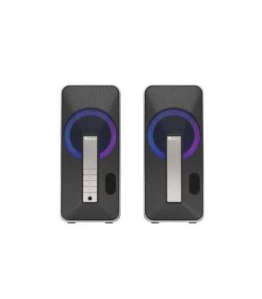 Genesis Computer Speaker Helium 100BT RGB Bluetooth Silver/Black Gaming Speakers Wireless connection