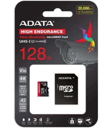 ADATA AUSDX128GUI3V30SHA2-RA1 Memory Card 128 GB MicroSDXC Flash memory class 10 Adapter