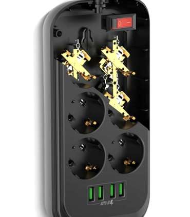 ColorWay 10 A Power Socket CW-CHE64B 17 W