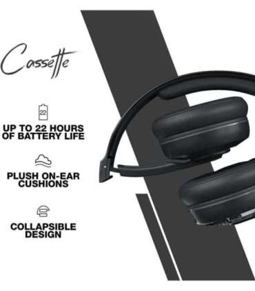 Skullcandy Wireless Headphones Cassette Wireless/Wired On-Ear Microphone Wireless Black