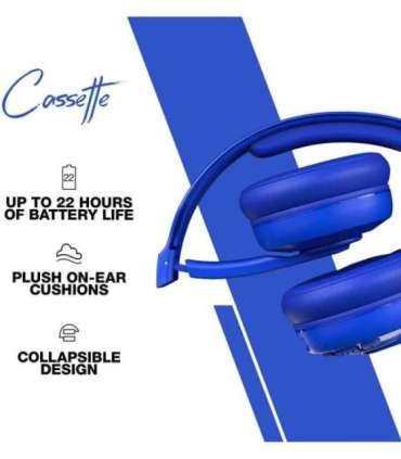 Skullcandy Wireless Headphones Cassette Wireless/Wired On-Ear Microphone Wireless Blue