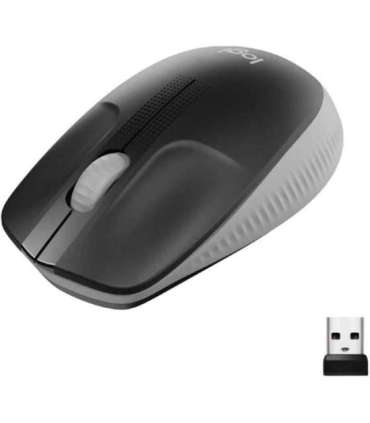 Logitech Full size Mouse M190 Wireless USB Mid Grey