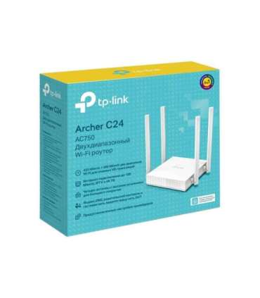 Dual Band Router Archer C24 802.11ac 300+433 Mbit/s 10/100 Mbit/s Ethernet LAN (RJ-45) ports 4 Mesh Support