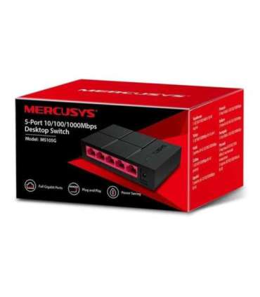 Mercusys Switch MS105G Unmanaged Desktop Power supply type External