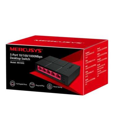 Mercusys Switch MS105G Unmanaged Desktop Power supply type External