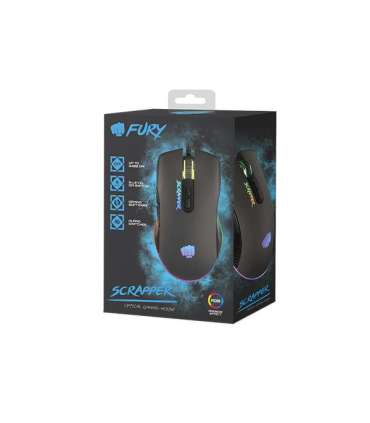 Fury Gaming Mouse Fury Scrapper Wired Optical Gaming Mouse Black Yes