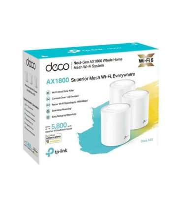 Whole-Home Wi-Fi System Deco X20(3-pack) 802.11ac 1201 Mbit/s 10/100/1000 Mbit/s Ethernet LAN (RJ-45) ports 2