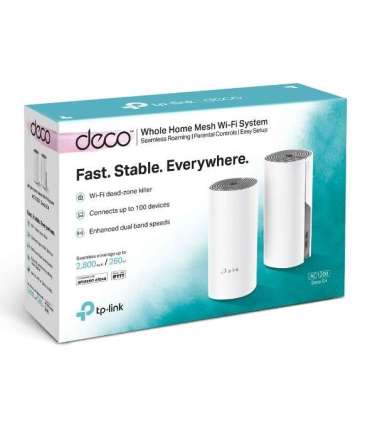 C1200 Whole Home Mesh Wi-Fi System Deco E4 (2-pack) 802.11ac 867+300 Mbit/s 10/100 Mbit/s Ethernet LAN (RJ-45)