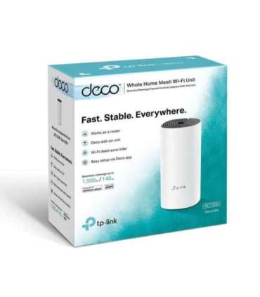 AC1200 Whole Home Mesh WiFi System Deco M4 (1-pack) 802.11ac 867+300 Mbit/s 10/100/1000 Mbit/s Ethernet LAN