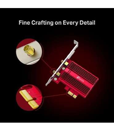 TP-LINK TX3000E AX3000 Wi-Fi 6 Bluetooth 5.0 PCIe Adapter 2.4GHz/5GHz Antenna type 2xHigh-Gain External Antennas