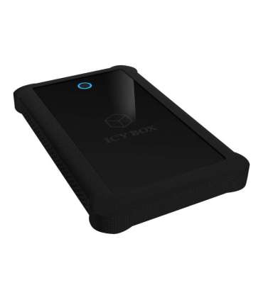 Raidsonic ICY BOX IB-233U3-B External enclosure for 2.5" SATA HDD/SSD with USB 3.0 interface and silicone protection