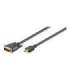 Goobay DVI-D/HDMI cable, gold-plated 51580 DVI-D male Single-Link (18+1 pin) HDMI male (type A) HDMI to DVI-D