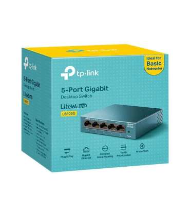 TP-LINK Desktop Network Switch LS105G Unmanaged Desktop Power supply type External
