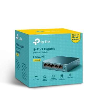 TP-LINK Desktop Network Switch LS105G Unmanaged Desktop Power supply type External