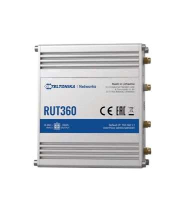Industrial Cellular Router RUT360 LTE CAT6 1 x LAN ports, 10/100 Mbps, compliance with IEEE 802.3, IEEE 802.3u