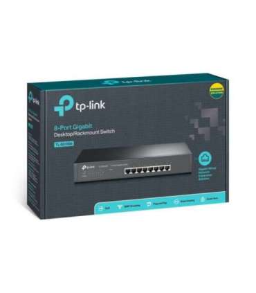 TP-LINK 8-Port Gigabit Switch TL-SG1008 Unmanaged Desktop/Rackmountable