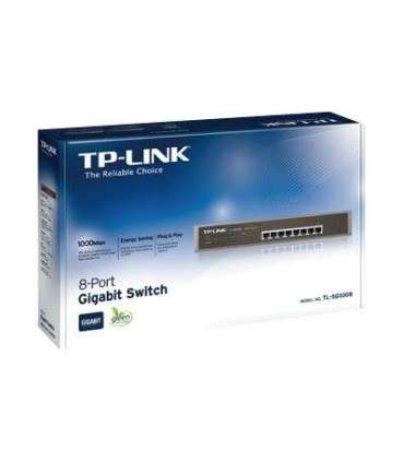 TP-LINK 8-Port Gigabit Switch TL-SG1008 Unmanaged Desktop/Rackmountable