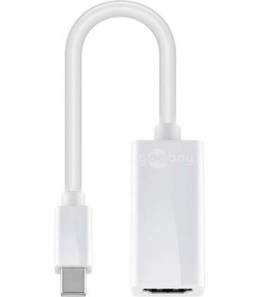 Goobay Mini DisplayPort/HDMI adapter cable 1.1 51729 White Mini DisplayPort male HDMI female (Type A)