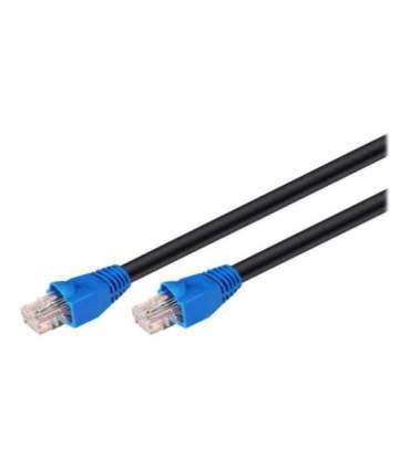 Goobay CAT 6 Outdoor-patch cable, U/UTP 94393 Black