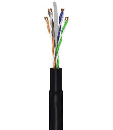 Goobay CAT 6 Outdoor-patch cable, U/UTP 94393 Black