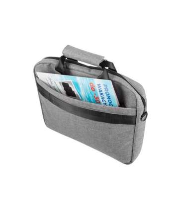 Natec Laptop Bag, Mustela, 15.6", Grey Natec Mustela Fits up to size 15.6 " Toploading laptop case Grey |