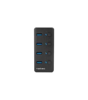 Natec USB 3.0 HUB, Mantis 2, 4-Port, On/Off with AC Adapter Natec 4 Port Hub With USB 3.0 Mantis NHU-1557 Black
