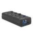 Natec USB 3.0 HUB, Mantis 2, 4-Port, On/Off with AC Adapter Natec 4 Port Hub With USB 3.0 Mantis NHU-1557 Black