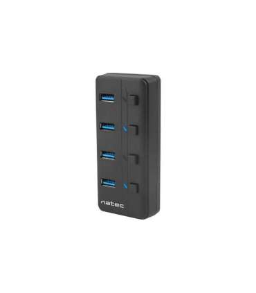 Natec USB 3.0 HUB, Mantis 2, 4-Port, On/Off with AC Adapter Natec 4 Port Hub With USB 3.0 Mantis NHU-1557 Black