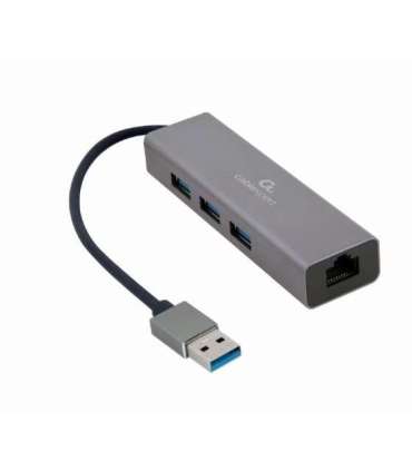 Cablexpert USB AM Gigabit network adapter with 3-port USB 3.0 hub A-AMU3-LAN-01