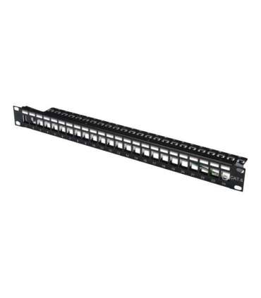 Digitus Modular Patch Panel DN-91411 Black Layout Keystone Entry: Straight Area of application: 483 mm (19")