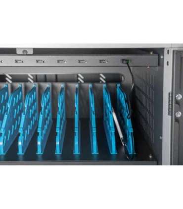 Digitus Black Charging Trolley 30 Notebooks / Tablets up to 15.6" Pressure lock system with swiveling lever handle