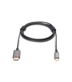 Digitus USB Type-C to HDMI Adapter DA-70821 Black USB Type-C 1.8 m