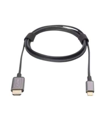 Digitus USB Type-C to HDMI Adapter DA-70821 Black USB Type-C 1.8 m