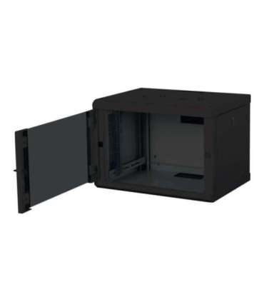 Digitus Wall Mounting Cabinet DN-19 07-U-SW Black IP protection class: IP20 Front door: Glass door, single