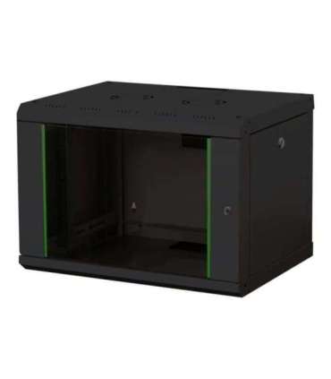 Digitus Wall Mounting Cabinet DN-19 07-U-SW Black IP protection class: IP20 Front door: Glass door, single