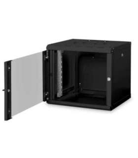 Digitus Wall Mounting Cabinet DN-19 09-U-SW Black IP protection class: IP20 Front door: Glass door, single
