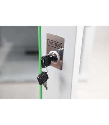 Digitus Wall Mounting Cabinet DN-19 09-U Grey IP protection class: IP20 Front door: Glass door, single opening