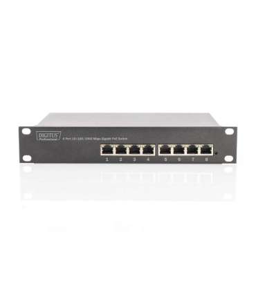 Digitus 8-port Gigabit Ethernet PoE switch DN-95317 Unmanaged Rackmountable Power supply type Internal