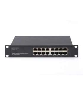 Digitus 16-port Gigabit Ethernet Switch DN-80115 Unmanaged Rackmountable Power supply type Internal