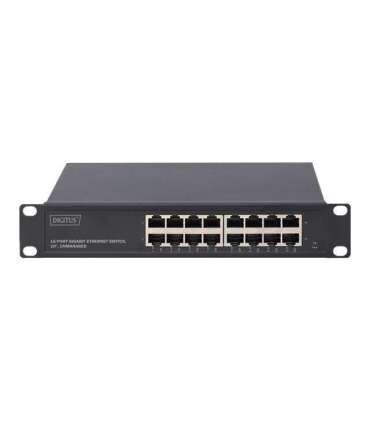 Digitus 16-port Gigabit Ethernet Switch DN-80115 Unmanaged Rackmountable Power supply type Internal