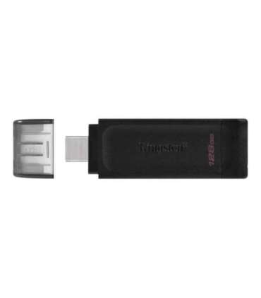Kingston USB Flash Drive DataTraveler 70 128 GB USB 3.2 Gen 1 Type-C Black
