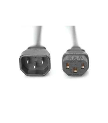 Digitus Power Cord extension cable  C13 - C14, AK-440201-018-S Black