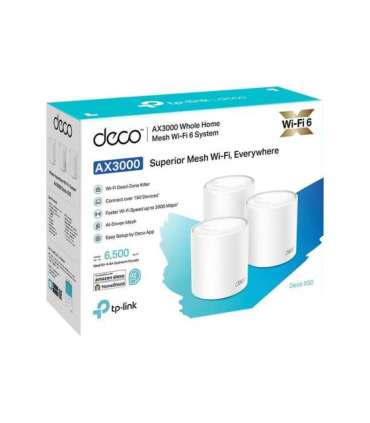 TP-LINK Deco X50 (3-pack) AX3000 Whole Home Mesh Wi-Fi 6 System Whole Home Mesh Wi-Fi 6 System Deco X50 (3-pack) |
